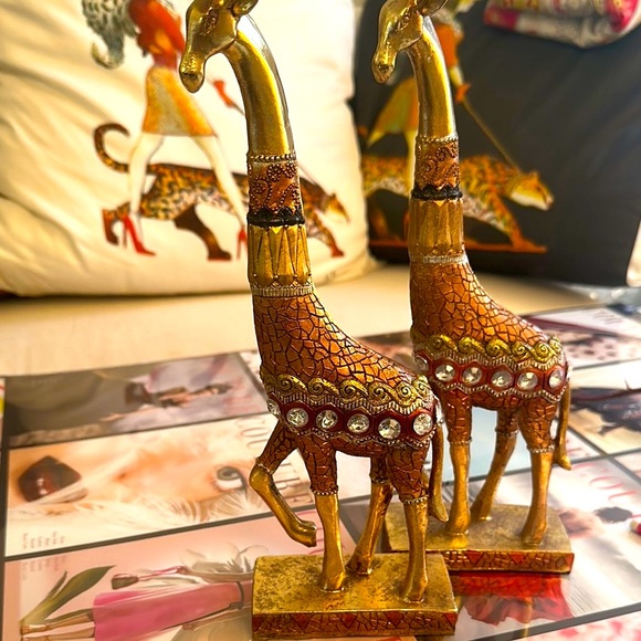 Decorative Giraffe Figurines with Gem Accents (2) - Picture 6 of 6